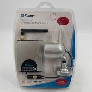 Swann Night Hawk Wireless Outdoor Security Camera Night Vision Color Audio